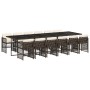 Set muebles de jardín 13 pzas y cojines ratán sintético marrón von , Gartensets - Ref: Foro24-3210945, Preis: 985,53 €, Rabat...