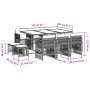Set de comedor jardín 11 pzas con cojines ratán sintético negro by , Garden sets - Ref: Foro24-3210966, Price: 484,40 €, Disc...