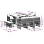 Set comedor de jardín 11 pzas con cojines ratán sintético beige by , Garden sets - Ref: Foro24-3210970, Price: 517,90 €, Disc...