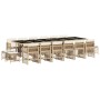 Set comedor de jardín 17 pzas con cojines ratán sintético beige von , Gartensets - Ref: Foro24-3211006, Preis: 1,00 €, Rabatt: %