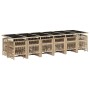 Set comedor de jardín 17 pzas con cojines ratán sintético beige von , Gartensets - Ref: Foro24-3211006, Preis: 1,00 €, Rabatt: %
