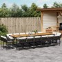 Set de muebles jardín 17 pzas con cojines ratán sintético negro von , Gartensets - Ref: Foro24-3211611, Preis: 1,00 €, Rabatt: %
