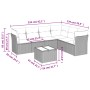 Juego de sofás de jardín 7 piezas con cojines ratán PE marrón von , Gartensets - Ref: Foro24-3217693, Preis: 454,32 €, Rabatt: %