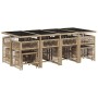 Set comedor de jardín con cojines 13 pzas ratán sintético beige by , Garden sets - Ref: Foro24-3211702, Price: 733,50 €, Disc...