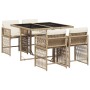 Set comedor de jardín 5 pzas con cojines ratán sintético beige von , Gartensets - Ref: Foro24-3211618, Preis: 338,63 €, Rabat...
