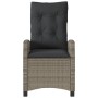 Sillón reclinable de jardín con cojines ratán sintético gris by , Garden chairs - Ref: Foro24-365211, Price: 149,85 €, Discou...