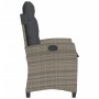 Sillón reclinable de jardín con cojines ratán sintético gris by , Garden chairs - Ref: Foro24-365211, Price: 149,85 €, Discou...