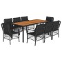 Set de comedor de jardín 9 pzas y cojines ratán sintético negro von , Gartensets - Ref: Foro24-3212047, Preis: 820,67 €, Raba...