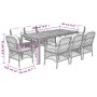 Set de comedor de jardín 9 pzas y cojines ratán sintético negro von , Gartensets - Ref: Foro24-3212047, Preis: 820,67 €, Raba...