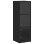 Aparador con puertas de vidrio negro 35x37x109 cm de , Aparadores - Ref: Foro24-836386, Precio: 81,18 €, Descuento: %