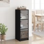 Aparador con puertas de vidrio negro 35x37x109 cm de , Aparadores - Ref: Foro24-836386, Precio: 81,18 €, Descuento: %
