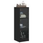 Aparador con puertas de vidrio negro 35x37x109 cm de , Aparadores - Ref: Foro24-836386, Precio: 81,18 €, Descuento: %