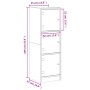 Aparador con puertas de vidrio negro 35x37x109 cm de , Aparadores - Ref: Foro24-836386, Precio: 81,18 €, Descuento: %