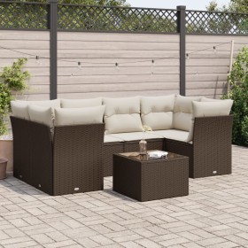 Juego de sofás de jardín 7 piezas con cojines ratán PE marrón von , Gartensets - Ref: Foro24-3249112, Preis: 489,88 €, Rabatt: %