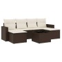 Juego de sofás de jardín 7 piezas con cojines ratán PE marrón by , Modular outdoor sofas - Ref: Foro24-3251670, Price: 419,20...