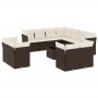 Set de sofás de jardín y cojines 12 pzas ratán sintético marrón by , Garden sets - Ref: Foro24-3218523, Price: 847,86 €, Disc...