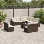 Set de sofás de jardín y cojines 12 pzas ratán sintético marrón von , Gartensets - Ref: Foro24-3219133, Preis: 743,39 €, Raba...