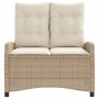 Sillón reclinable de jardín con cojines ratán sintético beige by , garden benches - Ref: Foro24-368229, Price: 169,40 €, Disc...