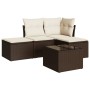 Set comedor de jardín 5 piezas y cojines ratán sintético marrón by , Garden sets - Ref: Foro24-3249332, Price: 274,11 €, Disc...