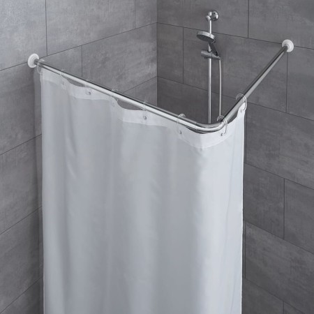 Kleine Wolke Barra esquinera para cortina de ducha cromado 90x90 cm by , shower bars - Ref: Foro24-442338, Price: 34,17 €, Di...