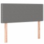 Cama box spring con colchón tela gris oscuro 90x200 cm