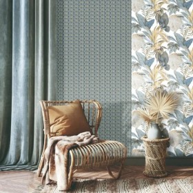 Noordwand Papel de pared Topchic Fans azul von , Bemaltes Papier - Ref: Foro24-440458, Preis: 37,33 €, Rabatt: %