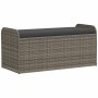 Banco de almacenaje con cojín ratán sintético gris 115x51x52 cm von , Gartenbänke - Ref: Foro24-365728, Preis: 158,50 €, Raba...
