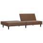 Sofá cama de 2 plazas cuero sintético marrón de , Sofás - Ref: Foro24-375948, Precio: 249,70 €