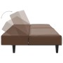 Sofá cama de 2 plazas cuero sintético marrón by , Sofas - Ref: Foro24-375948, Price: 235,31 €, Discount: %