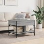 Mesa de centro madera ingeniería metal gris Sonoma 70x50x50 cm by , Coffee table - Ref: Foro24-845364, Price: 74,06 €, Discou...