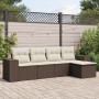 Set comedor de jardín 5 piezas y cojines ratán sintético marrón von , Gartensets - Ref: Foro24-3254830, Preis: 333,61 €, Raba...