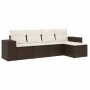 Set comedor de jardín 5 piezas y cojines ratán sintético marrón von , Gartensets - Ref: Foro24-3254830, Preis: 333,61 €, Raba...