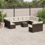 Set de sofás de jardín con cojines 13 piezas ratán PE marrón by , Garden sets - Ref: Foro24-3218383, Price: 794,93 €, Discoun...