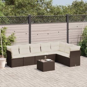 Set sofás de jardín 8 piezas y cojines ratán sintético marrón von , Gartensets - Ref: Foro24-3249592, Preis: 524,33 €, Rabatt: %