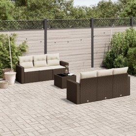 Juego de sofás de jardín 7 piezas con cojines ratán PE marrón by , Garden sets - Ref: Foro24-3218703, Price: 453,02 €, Discou...