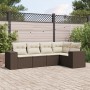 Set comedor de jardín 5 piezas y cojines ratán sintético marrón by , Garden sets - Ref: Foro24-3254870, Price: 379,81 €, Disc...