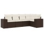 Set comedor de jardín 5 piezas y cojines ratán sintético marrón by , Garden sets - Ref: Foro24-3254870, Price: 379,81 €, Disc...