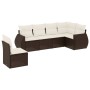 Set sofás de jardín 6 piezas y cojines ratán sintético marrón de , Conjuntos de jardín - Ref: Foro24-3253770, Precio: 431,68 ...