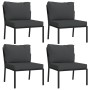 Juego de muebles de jardín 9 piezas acero con cojines gris de , Conjuntos de jardín - Ref: Foro24-3187950, Precio: 845,16 €, ...