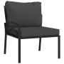 Juego de muebles de jardín 9 piezas acero con cojines gris de , Conjuntos de jardín - Ref: Foro24-3187950, Precio: 845,16 €, ...