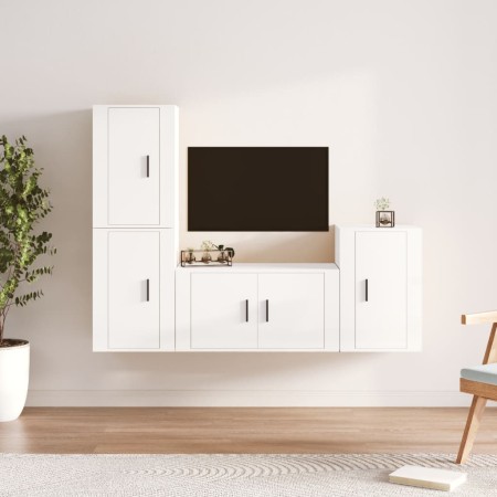 Set de muebles de TV 4 pzas madera contrachapada blanco brillo von , TV-Möbel - Ref: Foro24-3188608, Preis: 163,63 €, Rabatt: %