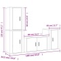 Set de muebles de TV 4 pzas madera contrachapada blanco brillo von , TV-Möbel - Ref: Foro24-3188608, Preis: 163,63 €, Rabatt: %