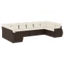 Set de sofás de jardín 10 pzas y cojines ratán sintético marrón von , Gartensets - Ref: Foro24-3254210, Preis: 651,36 €, Raba...