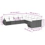 Set de sofás de jardín 10 pzas y cojines ratán sintético marrón by , Garden sets - Ref: Foro24-3254250, Price: 651,36 €, Disc...