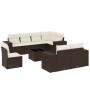 Set de sofás de jardín 9 pzas y cojines ratán sintético marrón von , Gartensets - Ref: Foro24-3255190, Preis: 644,76 €, Rabat...