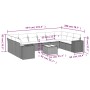 Set de sofás de jardín 11 pzas cojines ratán sintético marrón by , Garden sets - Ref: Foro24-3255420, Price: 695,05 €, Discou...
