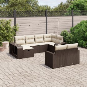 Set de sofás de jardín 10 pzas y cojines ratán sintético marrón von , Gartensets - Ref: Foro24-3266243, Preis: 594,27 €, Raba...
