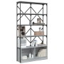 Estantería madera ingeniería y metal gris Sonoma 100x26x180 cm by , Bookcases and shelves - Ref: Foro24-845429, Price: 111,34...