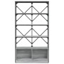 Estantería madera ingeniería y metal gris Sonoma 100x26x180 cm by , Bookcases and shelves - Ref: Foro24-845429, Price: 111,34...