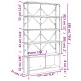 Estantería madera ingeniería y metal gris Sonoma 100x26x180 cm by , Bookcases and shelves - Ref: Foro24-845429, Price: 111,34...